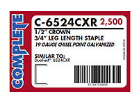 Duo-Fast 6524CXR-3/4" Fine Wire Staple (C-6524CXR)