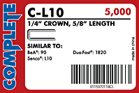 Narrow Crown Staples (C-L10)