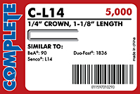 Narrow Crown Staples (C-L14)