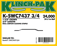 Klinch-Pak Roll Staples (K-SWC7437-3/4 (1M))