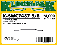 Klinch-Pak Roll Staples (K-SWC7437-5/8 (1M))