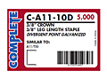 20 Gauge, 3/8" Crown Fine Wire Staple Divergent (C-A11-10D)