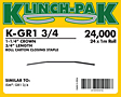 Klinch-Pak Roll Staples (K-GR1-3/4)