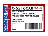 Duo-Fast 6516CXR-1/2" Fine Wire Staple (C-6516CXR)