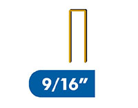 C-5418D Series 9/16 Inch (in) Gold Galvanized Divergent Point Stapler Pin