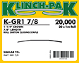 Klinch-Pak Roll Staples (K-GR1-7/8)